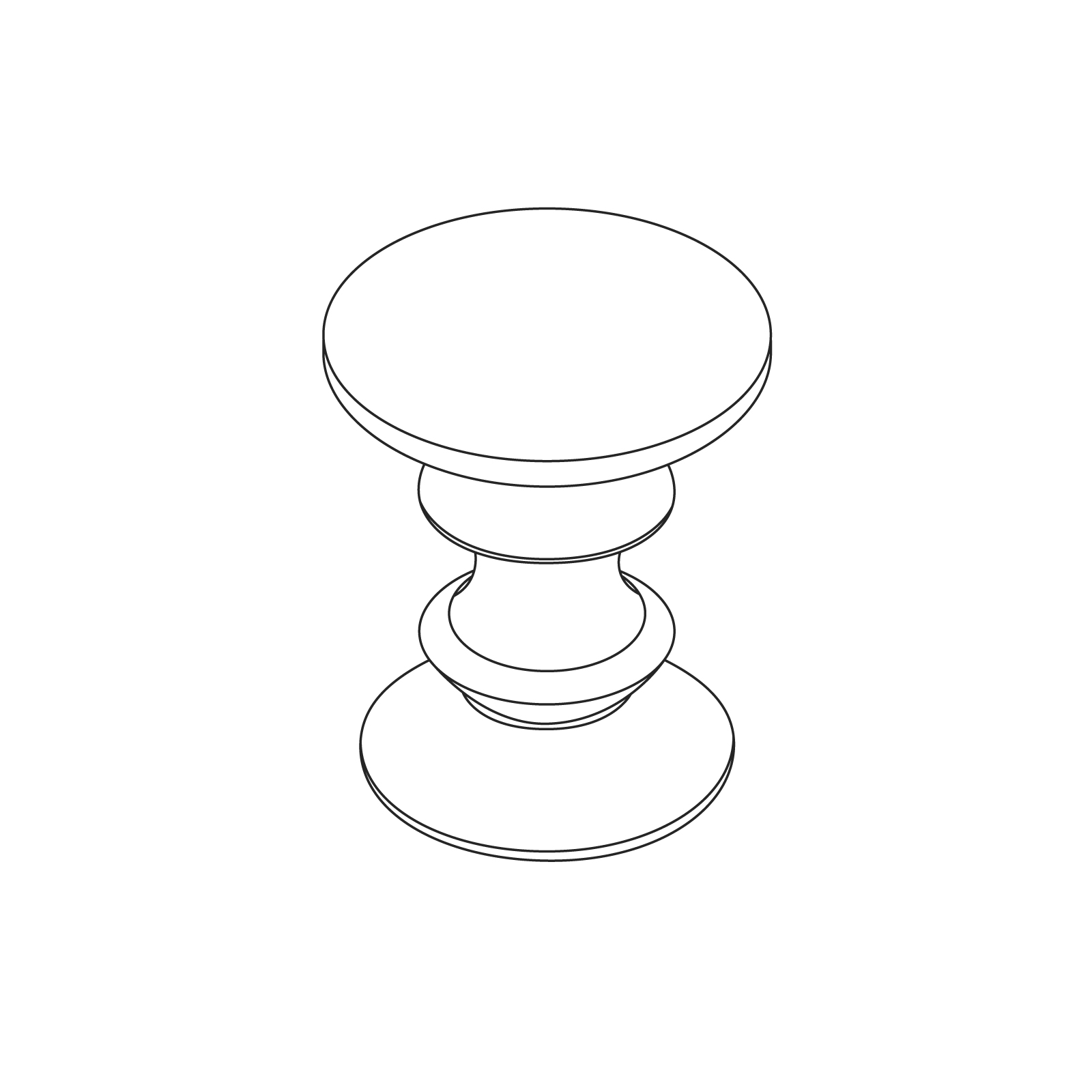A line drawing - Eames Turned Stool – A Shape