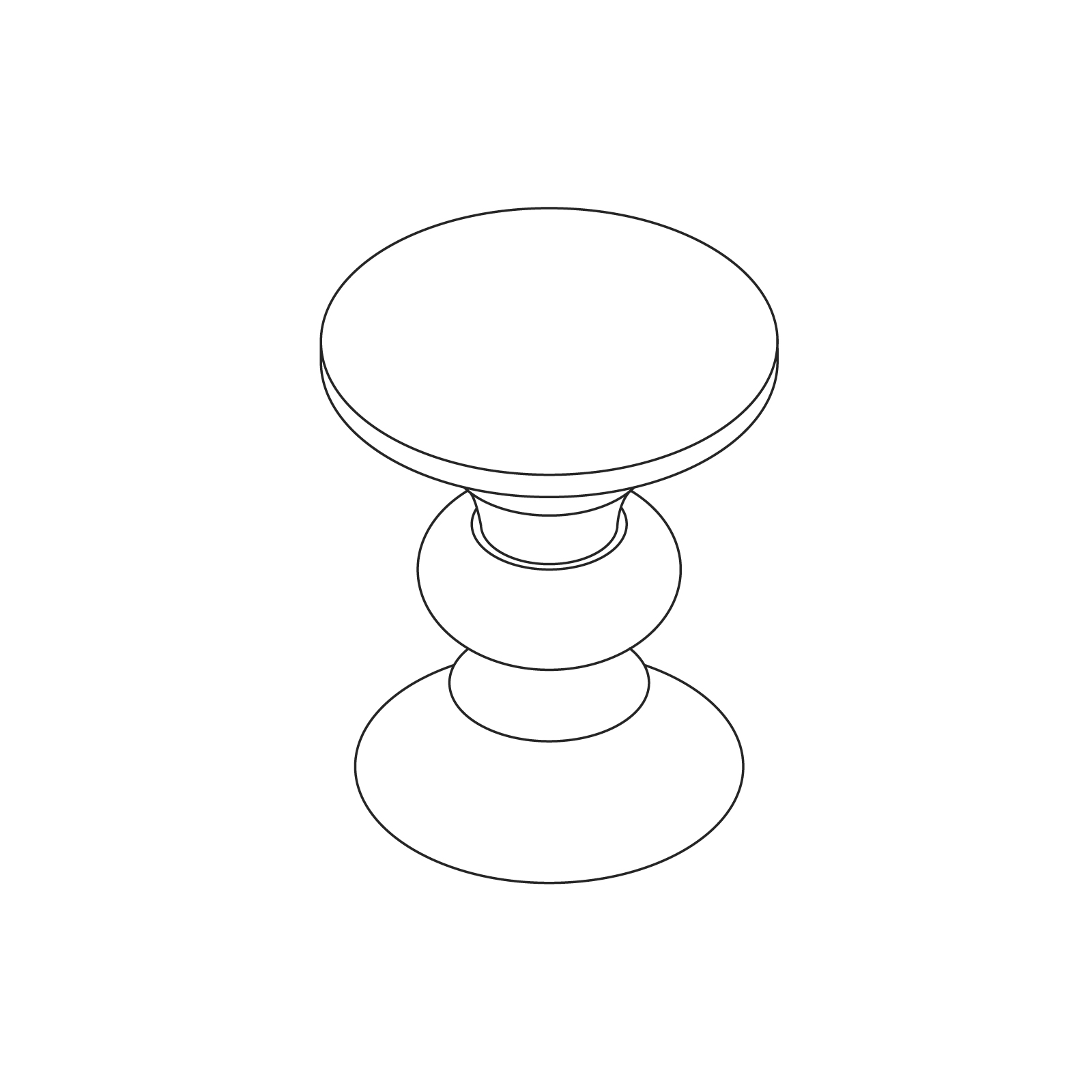 A line drawing - Eames Turned Stool – B Shape
