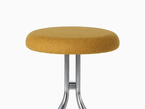 A single Girard Stool with an aluminium base and upholstered in Tempo Gazelle.