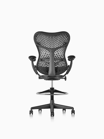 Black Mirra 2 Stool, viewed from the rear.