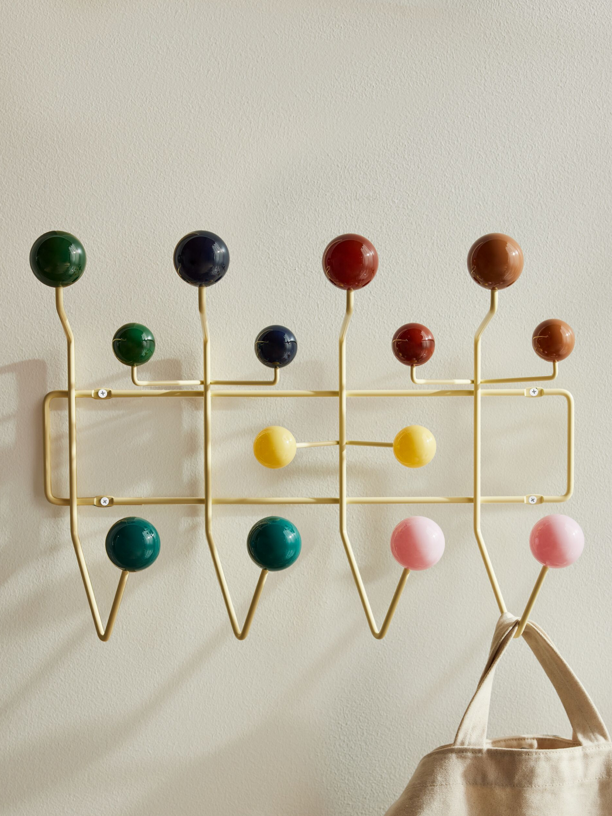 Herman Miller x HAY Eames Hang-It-All with hanging tote.