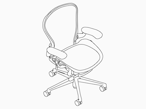 A line drawing of an Aeron ESD Chair.