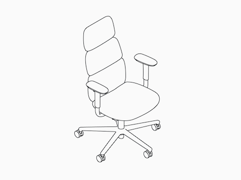 A line drawing – Asari Chair by Herman Miller