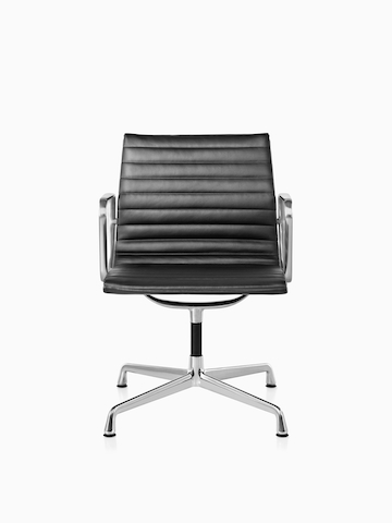 Black Eames Aluminum Group Chair.