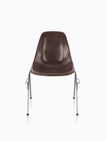 Brown Eames Molded Fiberglass Chair.
