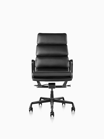 Black Eames Soft Pad Chair.