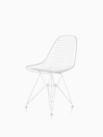Eames Wire Chair Outdoor with white finish and wire base. Select to go to the Eames Wire Chairs Outdoor product page.