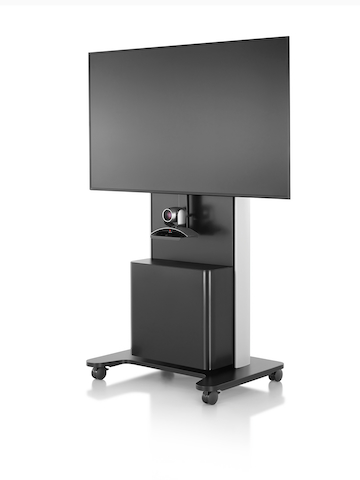 AV/VC One cart with a large digital display and webcam.